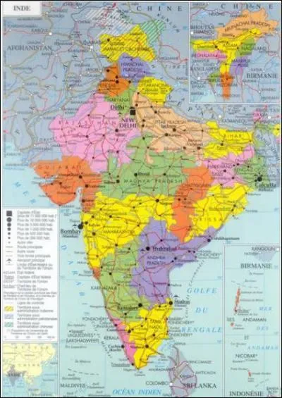 Quelle est la capitale de l'Inde ?