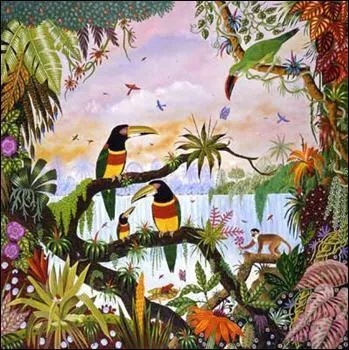 Qui a peint Toucans  la cascade ?