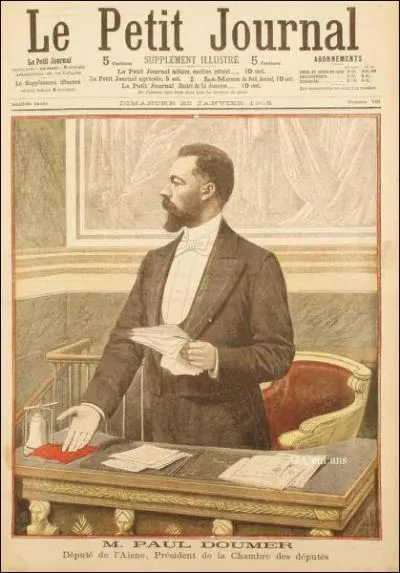 Paul Doumer devient, en 1888, dput de l'Aisne. Du 1er novembre 1895 au 23 avril 1896, il est ministre des Finances sous la prsidence de Flix Faure. Elu le 23 juin 1931, Paul Doumer est assassin :
