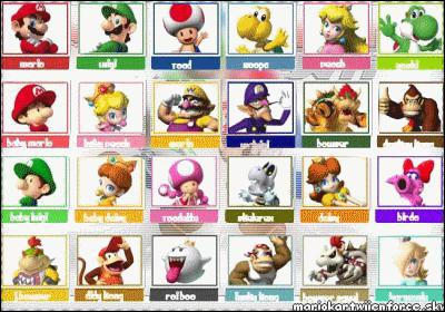 Les personnages de mario bros