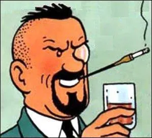 Un verre  la main il boit  la sant de la police de Bordurie, il s'agit de ... .