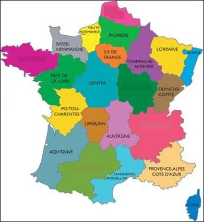 La région en vert au sud de la carte, est la région ...