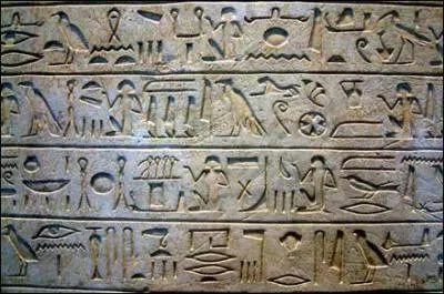 Champollion a russi  nous dchiffrer en 1821. Nous servions d'criture aux Egyptiens. Nous sommes :