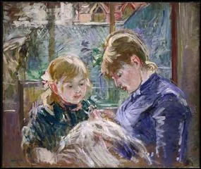 Qui a peint 'La leon de couture' ?