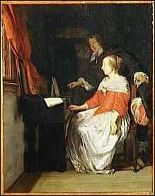 Qui a peint 'La leon de virginal' ?