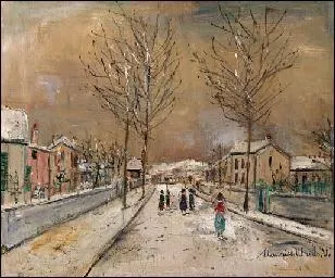 Qui a peint 'Rue de village sous la neige' ?