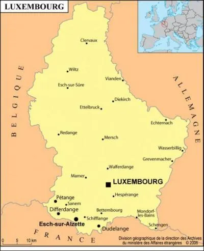 La ville de Clervaux est-elle au nord ou au sud du Luxembourg ?
