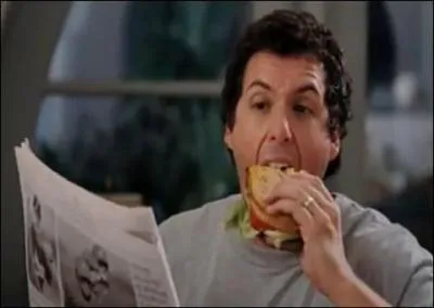 Dans quel film Adam Sandler engouffre-t-il un norme sandwich aux oeufs ?