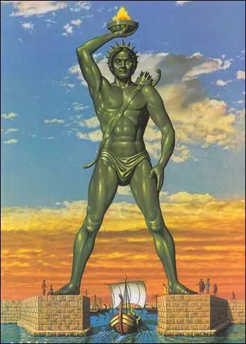 Quelle le grecque est connue pour avoir abrit dans l'antiquit un colosse en bronze, considr comme la 6me merveille du monde ?