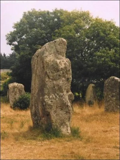 Pierre allongée dressée verticalement :
