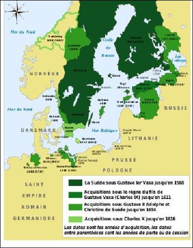 Quels pays ont été dominés par la Suède au sein de l'empire suédois ?