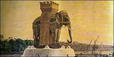 Quel animal était à l'honneur sur la fontaine de la place de la Bastille sous Napoléon ?