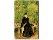 Qui a reprsent sa soeur, Edma assise dans le parc ?