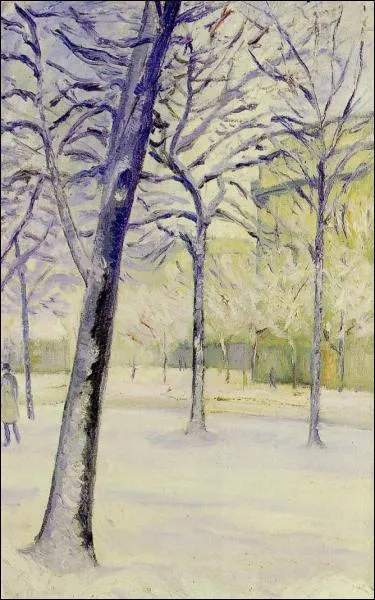 Qui a peint 'Parc sous la neige' ?