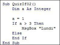 Ce programme avec un Else  vide...