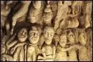 La Caverne Sculpte de Dnez-sous-Dou, illustre la fascination de l'homme pour les mystres des entrailles de la terre (400 statues tailles en ronde-bosse dans le tuffeau).