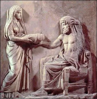 Que donna  manger la femme de Cronos  ce dernier un jour ?