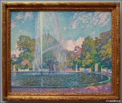 Qui a peint 'Fontaine dans le parc du chteau de Sanssouci  Postdam' ?