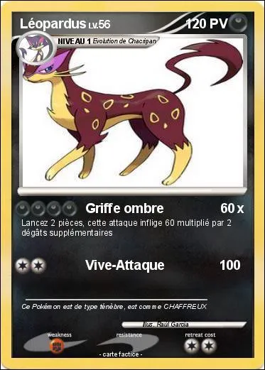 Vive-attaque de Lopardus a combien d'nergies ?