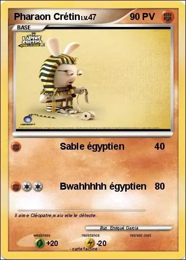 Quelle est la faiblesse de Pharaon Crtin ?