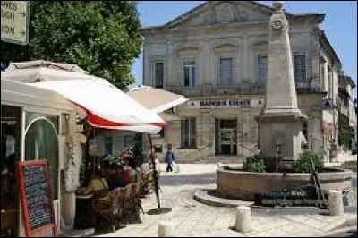 À Saint-Rémy-de-Provence, à la transhumance, les troupeaux de moutons passent à côté de la fontaine qui porte le nom d'un illustre personnage. Qui est-ce ?