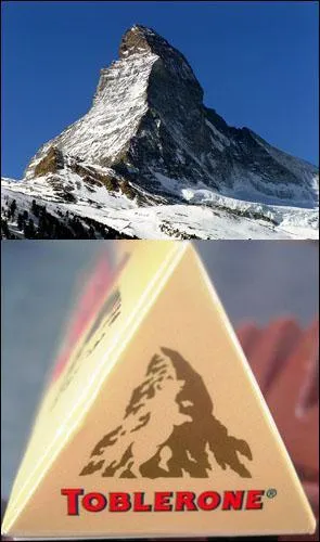 Le logo de Toblerone reprsente la montagne 'le Cervin', mais on peut voir autre chose dans ce logo...