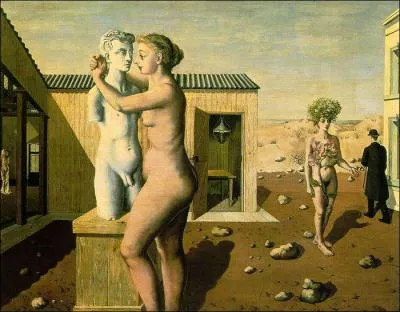 De quel couple mythique Paul Delvaux s'est-il inspir pour cette peinture ?
