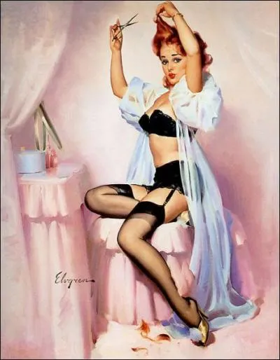 Que fait cette Pin-Up ?