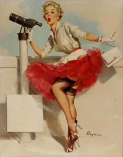Qu'est-ce qui surprend cette Pin-Up ?