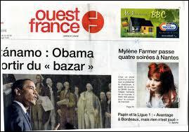 Ouest- France c'est le journal qui dans notre pays a le plus fort tirage, c'est ... .
