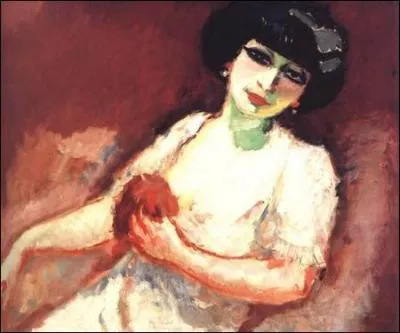 Qui a peint 'Femme rose sur fond rouge' ?