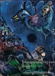 Qui a peint Village au cheval vert (ou vision  la lune noire) ?