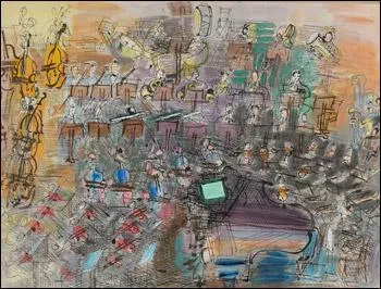 Qui a peint Orchestre au pupitre vert ?