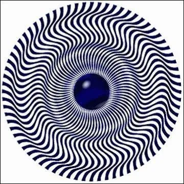 Rapprochez-vous et loignez-vous en regardant l'image. Que se passe-t-il ?