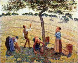 Qui a peint ' Moisson des pommes' ?