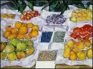 Qui a peint 'Fruits  l'talage' ?