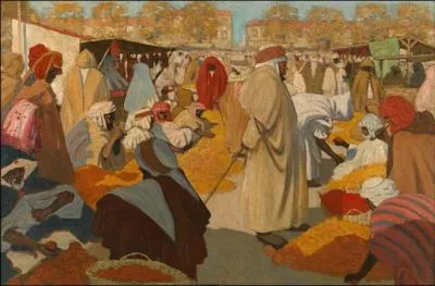 Qui a peint 'Le march aux oranges de Blidah' ?