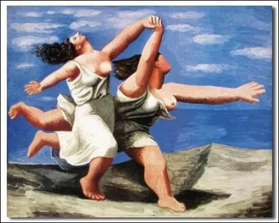 La plage oui, mais sportivement, on rejoint 'Deux femmes courant sur la plage' :