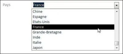 Ce type de liste droulante s'appelle aussi :