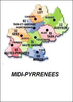 Combien de dpartements y a-t-il en Midi-Pyrnes ?