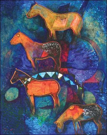 Qui a peint Evening Mountain Horses ?