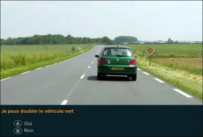 Je peux doubler le vhicule vert ?