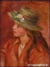 Qui a peint cette jeune fille  l'ombre d'un chapeau de paille ?