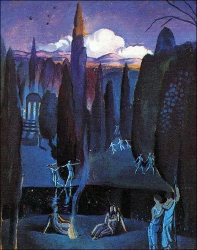 Qui a peint Nymphes dans un jardin romantique ?