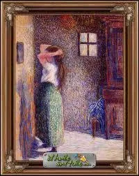 Qui a peint Jeune paysanne  sa toilette ?