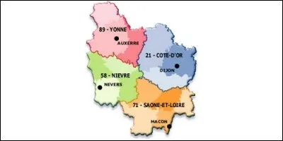 Quelle région française est composée de la Côte d'Or, de la Nièvre, de la Saone-et-Loire et de l'Yonne ?