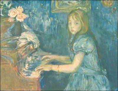 Qui a peint Jeune fille en bleu au piano ?