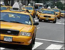 On peut voir ces Yellow Cab  ...