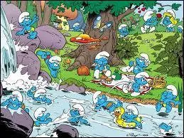 Quelle bande dessine narre les aventures de petits personnages bleus ?