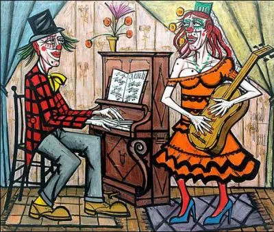 Qui a peint Le clown musicien et la Diva ?